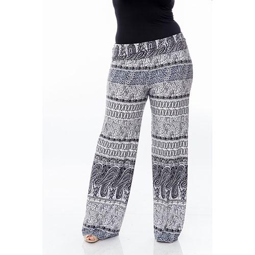 Plus Size White Mark Wide Leg Printed Palazzo Pants