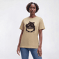 Womens JERZEES Short Sleeve Noodle Cat Graphic Tee - image 1