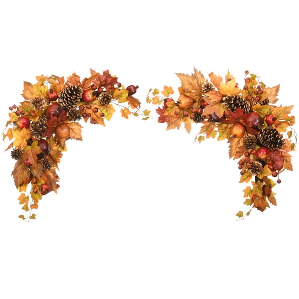 National Tree 30in. Harvest Maple Leaves Corner Swags - image 