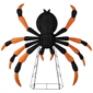 Northlight Black & Orange Lighted Spider Halloween Décor - image 1