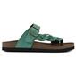 Womens White Mountain Crawford Suede Footbed Slide Wedge Sandals - image 2