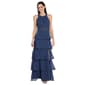 Petite R&M Richards Sleeveless Tier Beaded Waist Gown - image 1