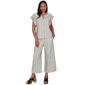 Womens Ruby Rd. Tropical Noir Flutter Sleeve Stripe Blouse - image 5