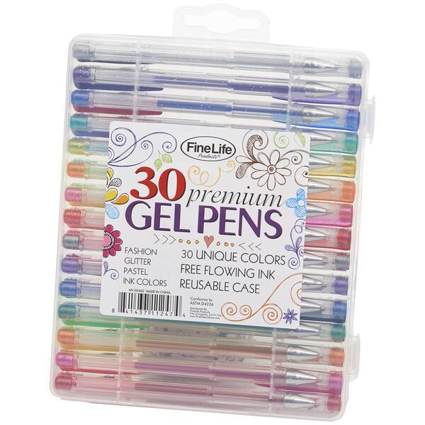 FineLife Premium Glitter Gel Pens with Case - Set of 30 - image 