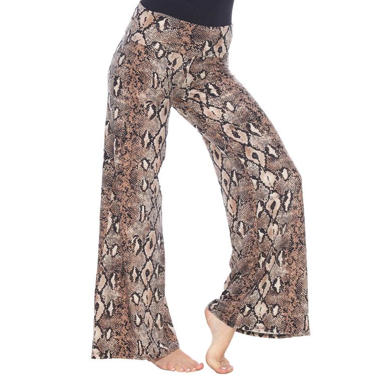 Womens White Mark Brown Printed Palazzo Pants