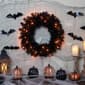 Northlight Seasonal Pre-Lit Spruce Artificial Halloween Wreath - image 2