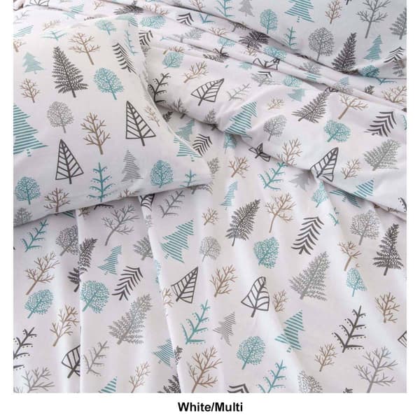 Freshfolds Premium Cotton Flannel Winter Forest 4pc. Sheet Set