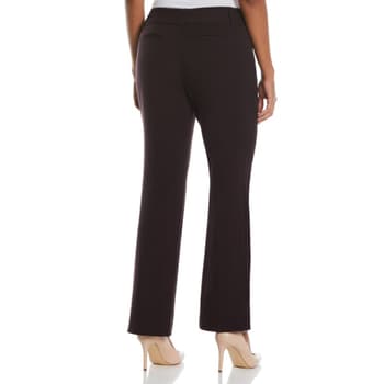 Womens Ella Rafaella Solid Curvy Fit Pants - Boscov's