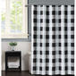 Truly Soft Everyday Buffalo Plaid Black Shower Curtain - image 1
