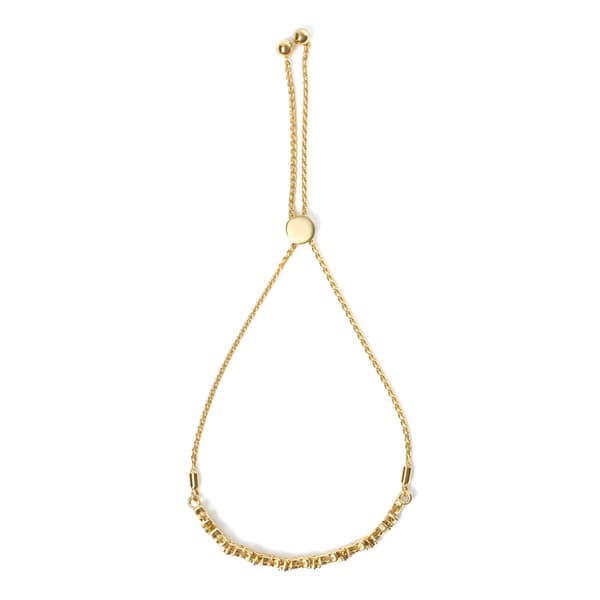 Haus of Brilliance Gold Plated 1/4ctw. Diamond Link Bolo Bracelet