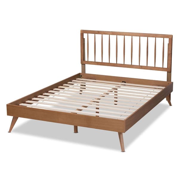 Baxton Studio Toru Ash Walnut Wood Full-Size Platform Bed