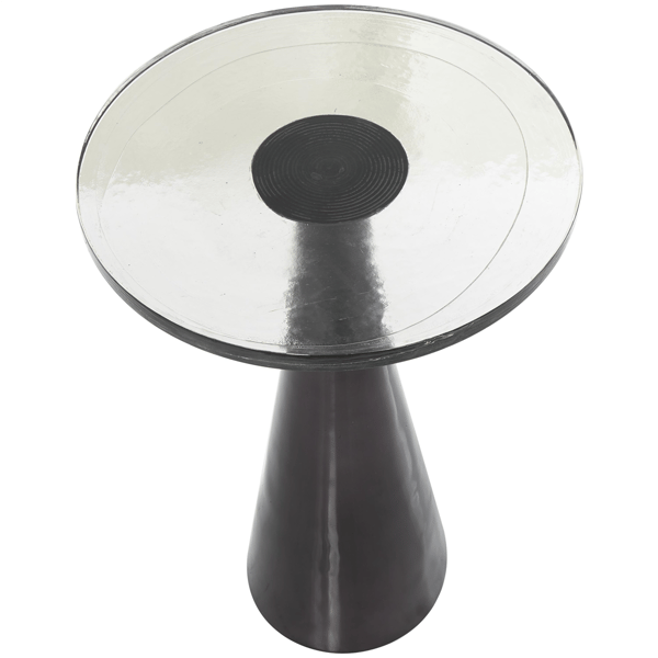 9th & Pike® Modern Black Aluminum Metal Accent Table