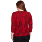 Petites Alfred Dunner Dinner Theater Spliced Stripe Contrast Tex - image 2