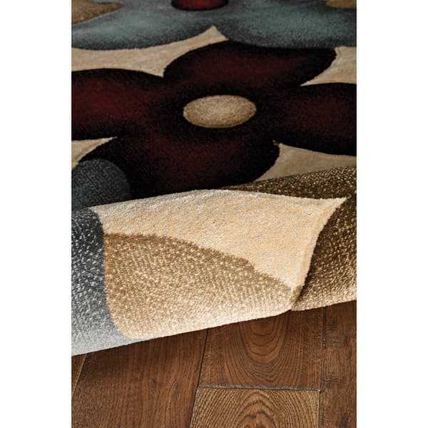 Linon Milan Collection Floral Accent Rug - 2x3