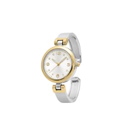 Womens Two-Tone Crystal Quartz Cuff Watch - 14888S-07-B34