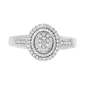 Haus of Brilliance 1/3ctw. Pave Set Diamond Halo Cocktail Ring - image 1