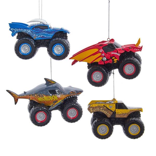Kurt S. Adler 2.25in. Monster Jam 4pc. Ornament Set - image 