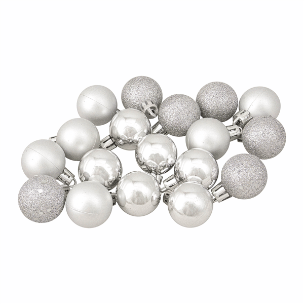 Northlight 18ct Silver Splendor 4-Finish Christmas Ball Ornaments
