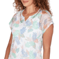 Petite Hearts of Palm All Sun and Games Leaf Textured Blouse - image 5