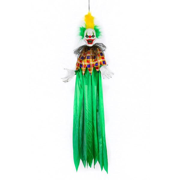 National Tree 39in. Hanging Animated Halloween Clown - image 