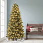 Puleo International 7.5ft. Pre-Lit Slim Oklahoma Pine Tree - image 2