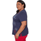 Plus Size Alfred Dunner Lady Liberty Fireworks Embroidery Blouse - image 3