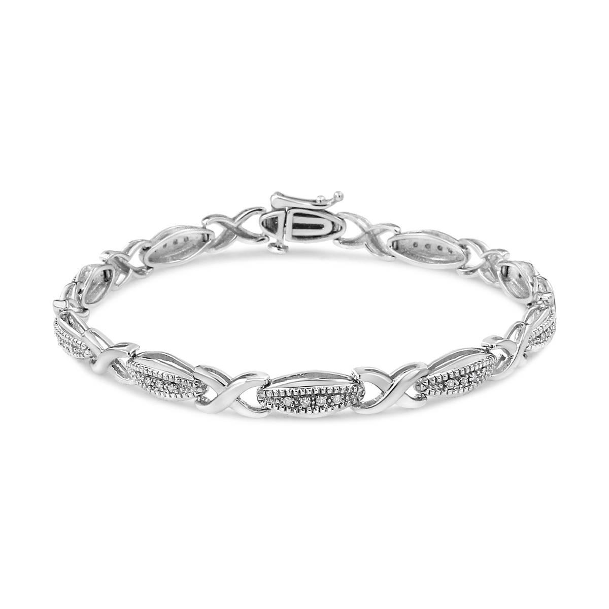 Haus of Brilliance 1/5ctw. Diamond X Link Bracelet