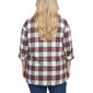 Plus Size NY Collection 3/4 Roll Sleeve Plaid Flannel Shirt - image 2