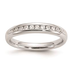 Pure Fire 14kt. White Gold Lab Grown 11-Stone Channel Band