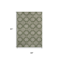 HomeRoots Green & Cream Floral Indoor Outdoor Area Rug - image 3