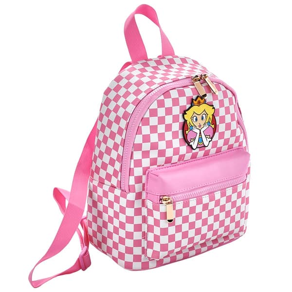 Nintendo Super Mario Peach Checkered Mini Backpack