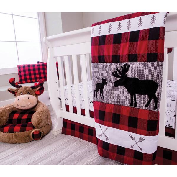 Trend Lab&#174; Lumberjack Moose 3pc. Crib Bedding Set