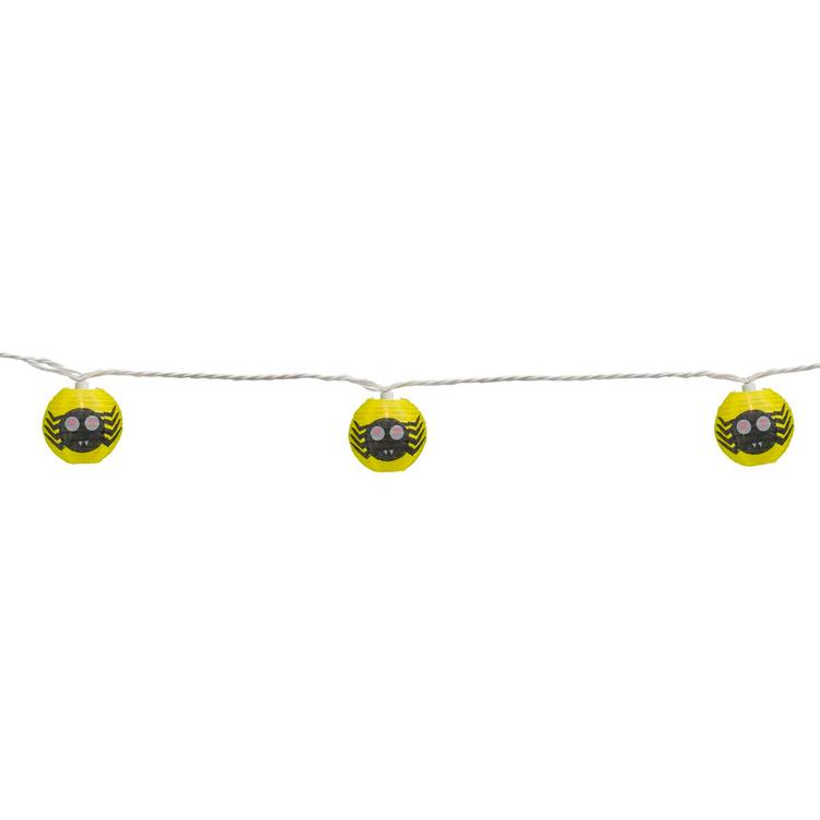 Northlight Seasonal 10ct. Yellow Spider Paper Lantern Lights