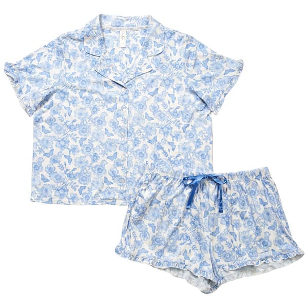 Petite Jessica Simpson Flowers Butterfly Short Pajama Set