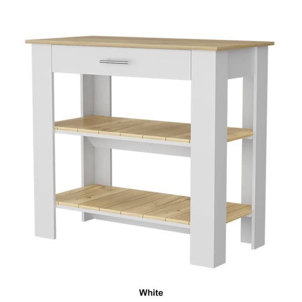 FM FURNITURE Brooklyn 40in. Kitchen Island