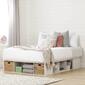 South Shore Avilla Winter Oak Queen Storage Bed w/Baskets - image 2
