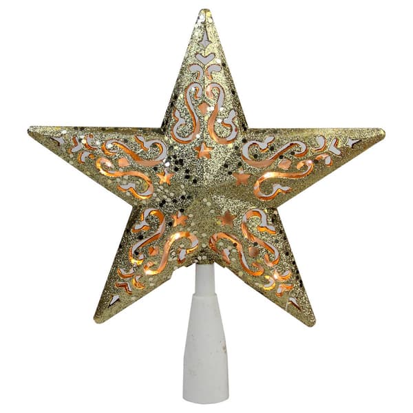 Northlight Seasonal 8.5in. Gold Glitter Star Tree Topper