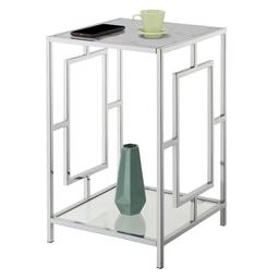Convenience Concepts Town Square Chrome End Table