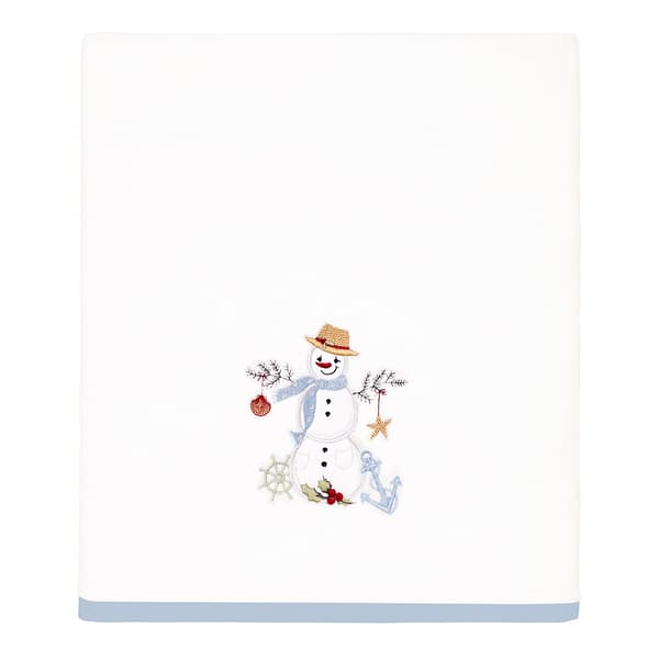 Avanti Coastal Snowman Bath Towel Collection