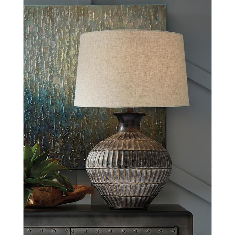 Signature Design by Ashley Antique Bronze Metal Table Lamp