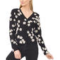 Womens Cece Long Sleeve Flower Jacquard Button Cardigan - image 1