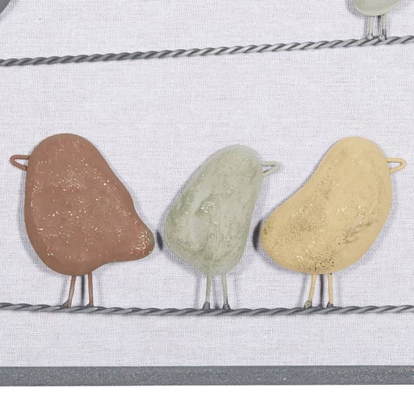 9th & Pike® Colorful Birds Metal Wall Decor