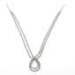 Rosa Rhinestones Silver-Tone Open Teardrop Necklace - image 1
