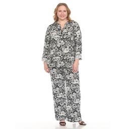 Plus Size White Mark 2pc. Floral Print Tunic and Pant Set