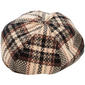Womens Madd Hatter Plaid Faux Leather Brim Newsboy Hat - image 2