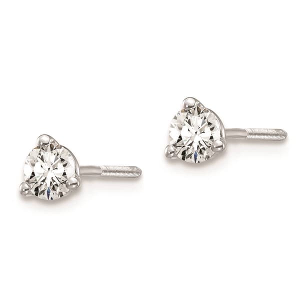 Pure Fire 14kt. White Gold 1/3ctw. Screwback Lab Diamond Earrings