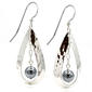 Silver Forest Silver-Tone Teardrop Earrings with Bead Drop - image 1