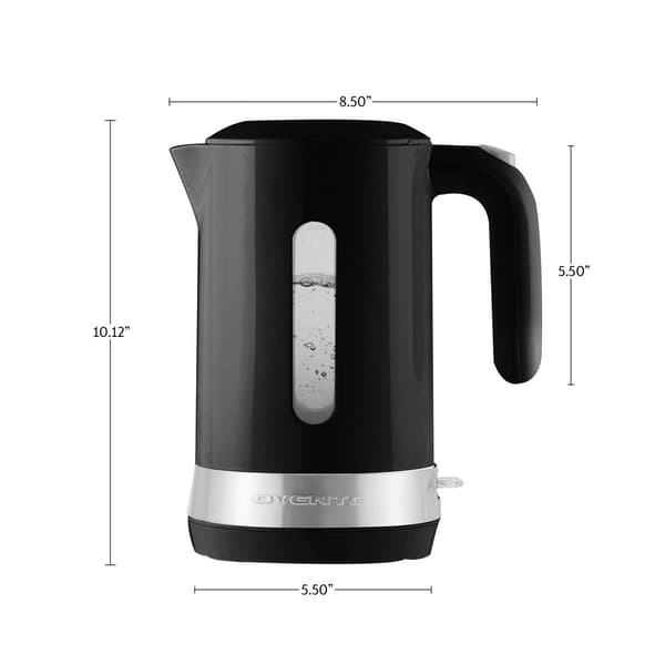 Ovente 1.8 Liter Electric Kettle w/ ProntoFill™ Lid - Black