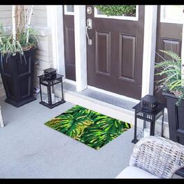 J&V Textiles Leaves Outdoor Coir Doormat