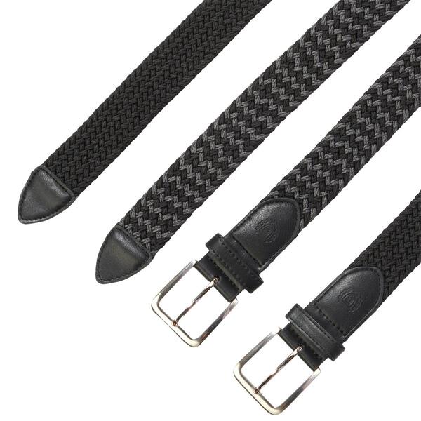Mens Chaps 2pk. Weaved Woven Belts - image 